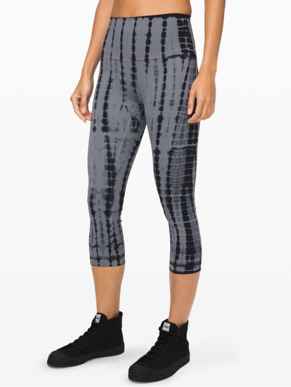 Lululemon Wunder Under Crop (High-Rise) *Full-On Luxtreme 21" In Vert Shibori M